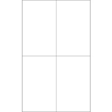 White Rectangle Laser Labels