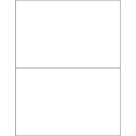 8 1/2 x 5 1/2" Opaque White Blockout Laser Labels