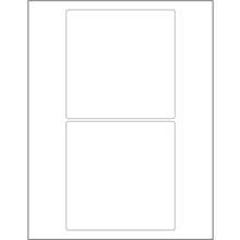 White Rectangle Laser Labels
