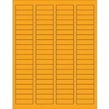 /2" Fluorescent Orange Rectangle Laser Labels