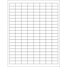/2" White Rectangle Laser Labels
