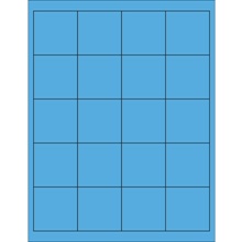 Fluorescent Blue Rectangle Laser Labels