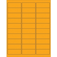Fluorescent Orange Rectangle Laser Labels