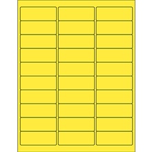 Yellow Rectangle Laser Labels