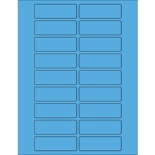 Fluorescent Blue Rectangle Laser Labels