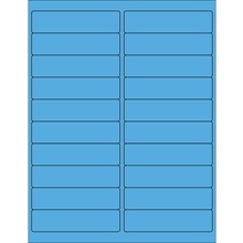 Fluorescent Blue Rectangle Laser Labels
