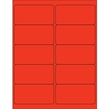 Red Rectangle Laser Labels