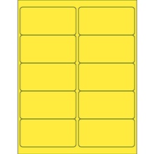 Yellow Rectangle Laser Labels