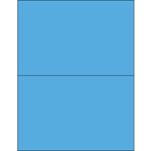 Fluorescent Blue Rectangle Laser Labels