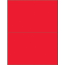Fluorescent Red Rectangle Laser Labels