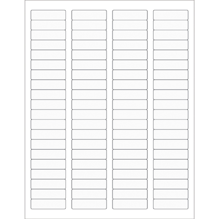 1 3/4 x 1/2" Clear Rectangle Laser Labels