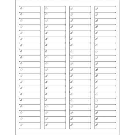 1 3/4 x 1/2" Pure Clear Rectangle Laser Labels