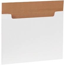 /4" White Jumbo Fold-Over Mailers