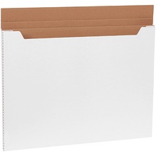 White Jumbo Fold-Over Mailers