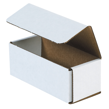 VALUEMAILERS 100 Pack White Corrugated Shipping Boxes – 6.5" X 4.875" X 3.75" – Small Mailers