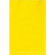 Yellow Flat Poly Bags (100 Pack)