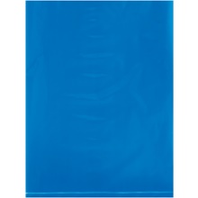 Blue Flat Poly Bags (100 Pack)
