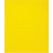 Yellow Flat Poly Bags (100 Pack)