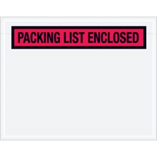 Red "Packing List Enclosed" Envelopes