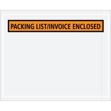 Orange "Packing List/Invoice Enclosed" Envelopes