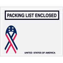 U.S.A. Ribbon "Packing List Enclosed" Envelopes