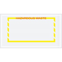 Yellow Border "Hazardous Waste" Document Envelopes