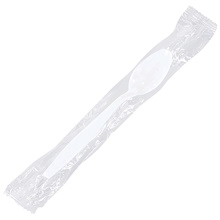 Individually Wrapped White Plastic Spoons