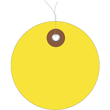 Plastic Circle Tags - Pre-Wired