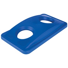 Rubbermaid® Slim Jim®Recycling Bottle and Can Lid - 23 Gallon Blue