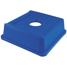 Rubbermaid® Square Recycling Bottle and Can Lid - 35 & 50 Gallon Blue