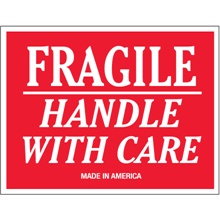 "Fragile - Handle With Care" Labels