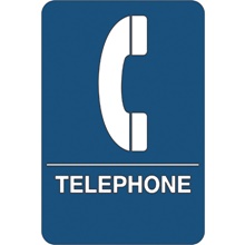 Telephone ADA Compliant Plastic Sign