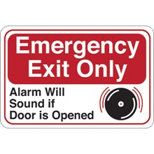 Emergency Exit Only... Facility Sign