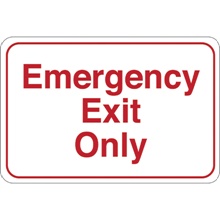 Emergency Exit Only Facility Sign