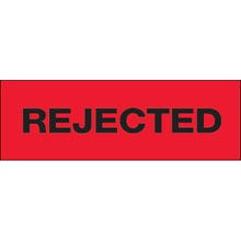 "Rejected" (6 Pack) Tape Logic® Messaged Carton Sealing Tape