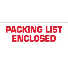 "Packing List Enclosed" Tape Logic® Messaged Carton Sealing Tape