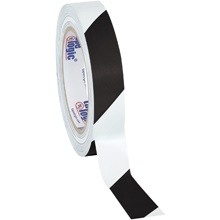 Black/White (3 Pack) Tape Logic® Striped Vinyl Safety Tape