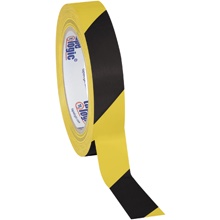 Black/Yellow Tape Logic® Striped Vinyl Safety Tape