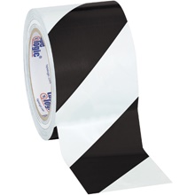 Black/White (3 Pack) Tape Logic® Striped Vinyl Safety Tape
