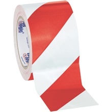 Red/White Tape Logic® Striped Vinyl Safety Tape