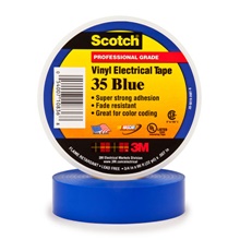 3/' Blue Scotch® Vinyl Color Coding Electrical Tape 35
