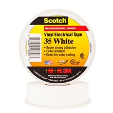 3/' White (10 Pack) Scotch® Vinyl Color Coding Electrical Tape 35