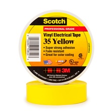 3/' Yellow Scotch® Vinyl Color Coding Electrical Tape 35