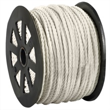 3/8", 2 White Twisted Rope