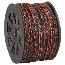 3/8", 2, Black/Orange Twisted Rope