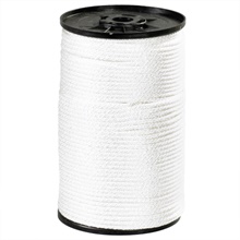 1/4", 1 White Solid Braided Nylon Rope