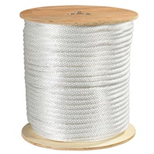 1/2", 3 White Solid Braided Nylon Rope