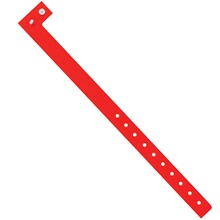 3/ Day-Glo Red Plastic Wristbands