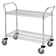 2 Shelf Heavy-Duty Wire Cart