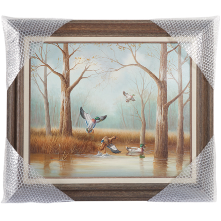 Bubble wrap corner on picture frame